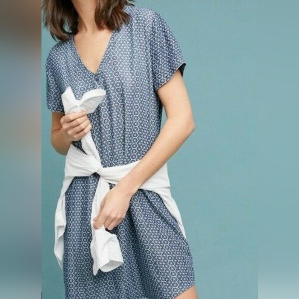 Anthropologie Cloth & Stone Chambray Dress Size S